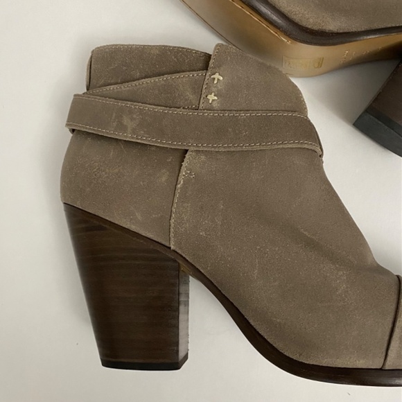 Rag & Bone Bone Harrow Booties in Stone Waxy Suede - Picture 13 of 13